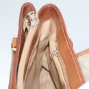 CELINE Macadam Canvas Hand Bag PVC Beige Gold Auth 125903-21