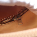 CELINE Macadam Canvas Hand Bag PVC Beige Gold Auth 125903-10