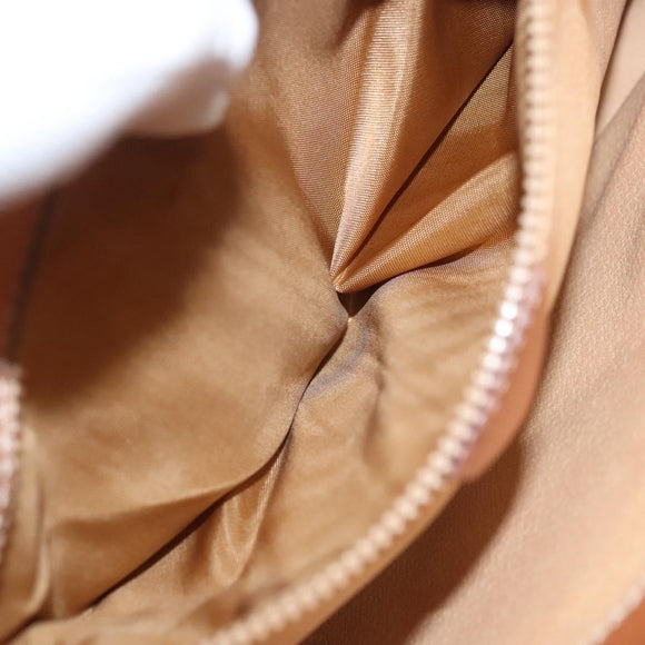 CELINE Macadam Canvas Hand Bag PVC Beige Gold Auth 125903