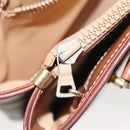 CELINE Macadam Canvas Hand Bag PVC Beige Gold Auth 125903-25