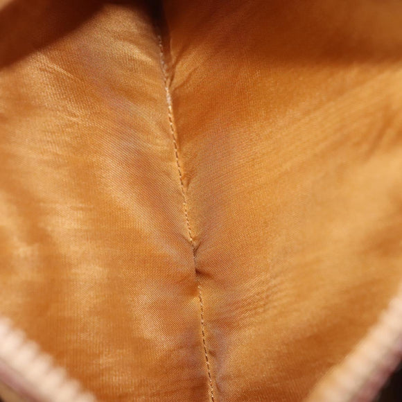 CELINE Macadam Canvas Hand Bag PVC Beige Gold Auth 125903