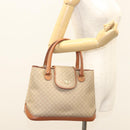 CELINE Macadam Canvas Hand Bag PVC Beige Gold Auth 125903-27