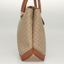 CELINE Macadam Canvas Hand Bag PVC Beige Gold Auth 125903-4