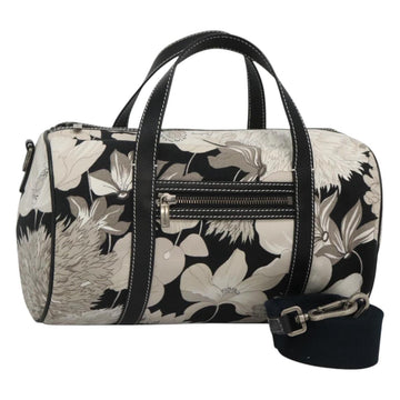 BURBERRY Hand Bag Canvas 2way Black Auth 125906