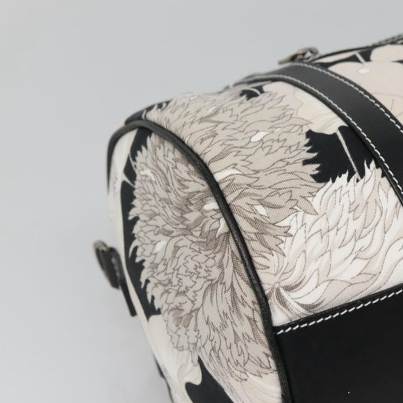 BURBERRY Hand Bag Canvas 2way Black Auth 125906