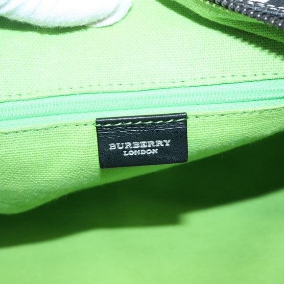 BURBERRY Hand Bag Canvas 2way Black Auth 125906