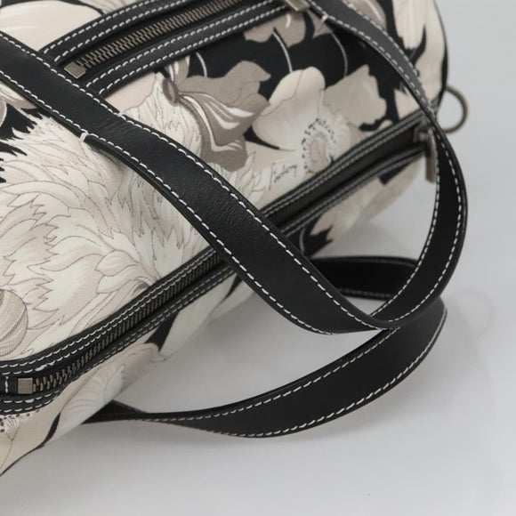 BURBERRY Hand Bag Canvas 2way Black Auth 125906