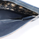 Christian Dior Trotter Canvas Shoulder Bag Navy Gold Auth 125910-15