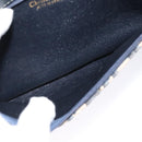 Christian Dior Trotter Canvas Shoulder Bag Navy Gold Auth 125910-11