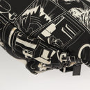 PRADA Shoulder Bag Nylon Black Silver Auth 125913-16