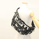 PRADA Shoulder Bag Nylon Black Silver Auth 125913-28