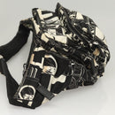 PRADA Shoulder Bag Nylon Black Silver Auth 125913-4