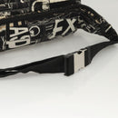 PRADA Shoulder Bag Nylon Black Silver Auth 125913-7