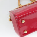 LOUIS VUITTON Vernis Blair MM Hand Bag 2way Rose Andian M91798 LV Auth 125916-11