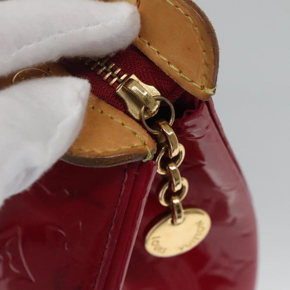 LOUIS VUITTON Vernis Blair MM Hand Bag 2way Rose Andian M91798 LV Auth 125916