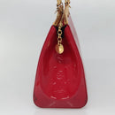 LOUIS VUITTON Vernis Blair MM Hand Bag 2way Rose Andian M91798 LV Auth 125916-4