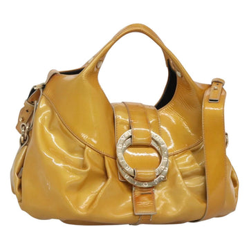 BVLGARI Chandra Hand Bag Enamel 2way Yellow Gold Auth 125921