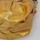 BVLGARI Chandra Hand Bag Enamel 2way Yellow Gold Auth 125921-14