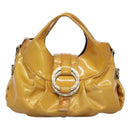 BVLGARI Chandra Hand Bag Enamel 2way Yellow Gold Auth 125921-2