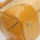 GUCCI GG Canvas Hand Bag Patent leather Beige Gold 257612 Auth 125926-14