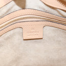 GUCCI GG Canvas Hand Bag Patent leather Beige Gold 257612 Auth 125926-18