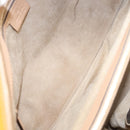 GUCCI GG Canvas Hand Bag Patent leather Beige Gold 257612 Auth 125926-11