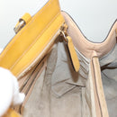 GUCCI GG Canvas Hand Bag Patent leather Beige Gold 257612 Auth 125926-19