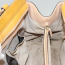 GUCCI GG Canvas Hand Bag Patent leather Beige Gold 257612 Auth 125926-22