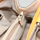 GUCCI GG Canvas Hand Bag Patent leather Beige Gold 257612 Auth 125926-24