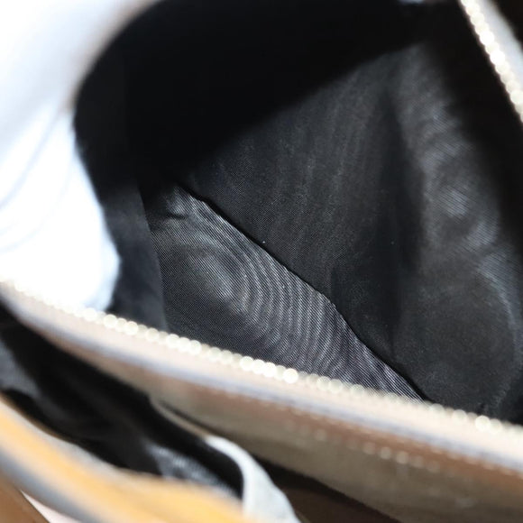 GUCCI GG Canvas Hand Bag Patent leather Beige Gold 257612 Auth 125926