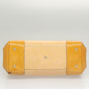 GUCCI GG Canvas Hand Bag Patent leather Beige Gold 257612 Auth 125926-5