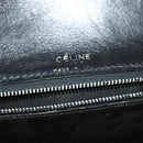 CELINE Shoulder Bag Leather Black Gold Auth 125931-16