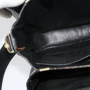 CELINE Shoulder Bag Leather Black Gold Auth 125931-19