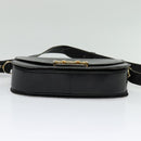 CELINE Shoulder Bag Leather Black Gold Auth 125931-9
