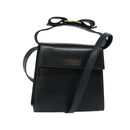Salvatore Ferragamo Hand Bag Leather 2way Navy Gold Auth 125933-1