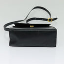 Salvatore Ferragamo Hand Bag Leather 2way Navy Gold Auth 125933-5
