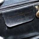 Salvatore Ferragamo Hand Bag Leather 2way Navy Gold Auth 125933-12
