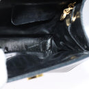 Salvatore Ferragamo Hand Bag Leather 2way Navy Gold Auth 125933-18