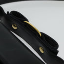Salvatore Ferragamo Hand Bag Leather 2way Navy Gold Auth 125933-8