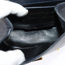 Salvatore Ferragamo Shoulder Bag Leather Navy Gold Auth 125934-17