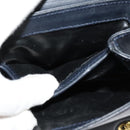 Salvatore Ferragamo Shoulder Bag Leather Navy Gold Auth 125934-20