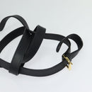 Salvatore Ferragamo Shoulder Bag Leather Navy Gold Auth 125934-7