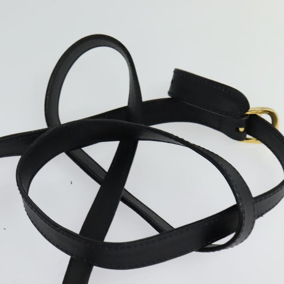 Salvatore Ferragamo Shoulder Bag Leather Navy Gold Auth 125934