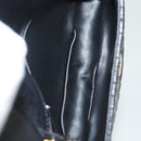 BALLY Chain Shoulder Bag Leather Black Gold Auth 125935-12