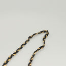 BALLY Chain Shoulder Bag Leather Black Gold Auth 125935-8