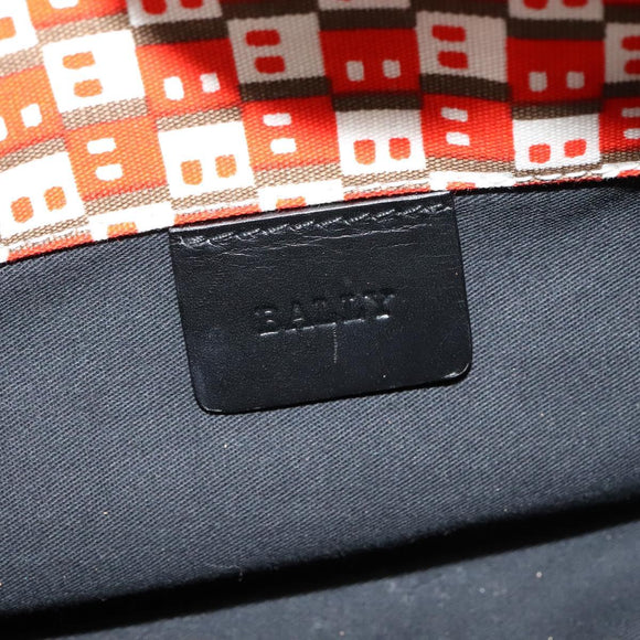 BALLY Hand Bag Vinyl Clear Silver Auth 125936