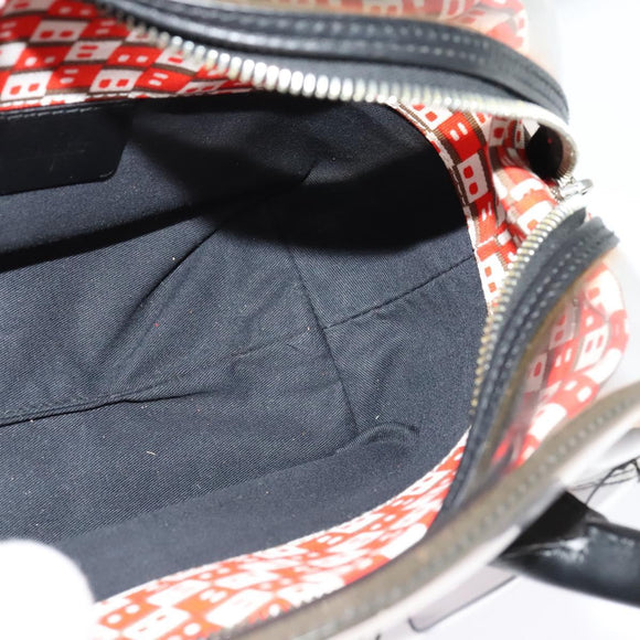 BALLY Hand Bag Vinyl Clear Silver Auth 125936