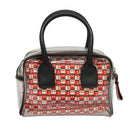 BALLY Hand Bag Vinyl Clear Silver Auth 125936-2