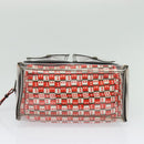 BALLY Hand Bag Vinyl Clear Silver Auth 125936-9