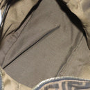 FENDI Zucca Canvas Vanity Pouch Black Brown Auth 125937-11